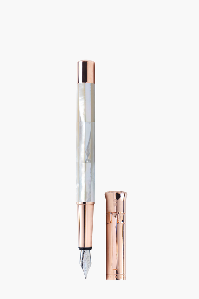 Gemperor - Fountain Pen - Northern Australia White Pearl - Rose Gold Plated