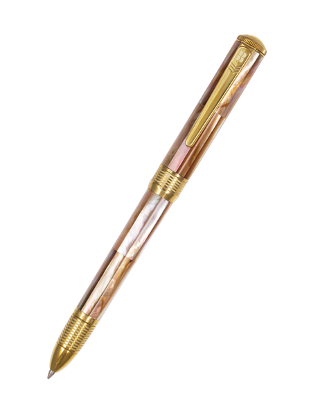  Champion Wave - Bút Bi Ngọc Trai Nâu Mississippi - Mạ Titanium Gold 