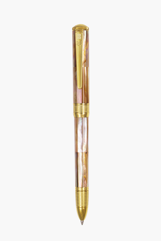 Champion Wave - Bút Ký Ngọc Trai Nâu Mississippi - Mạ Titanium Gold