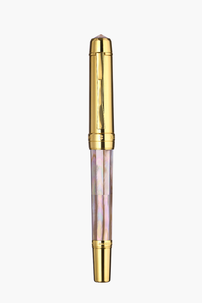 BLU-1997 - Rollerball Pen - Mississippi Brown Pearl - Gold Plated