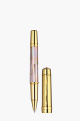 BLU-1997 - Rollerball Pen - Mississippi Brown Pearl - Gold Plated