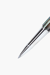 Gemperor - Rollerball Pen - Tahiti Black Pearl - White Gold Plated