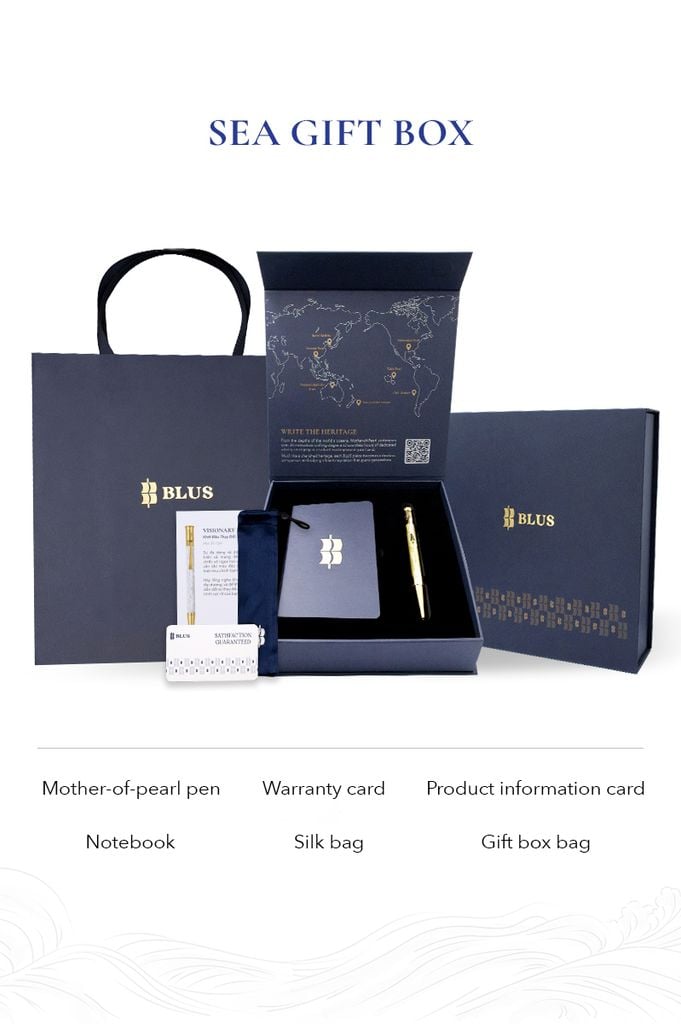 Visionary - Checked - Northern Australia Blue Pearl - White Gold Plated