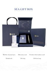 Visionary - Checked - Northern Australia Blue Pearl - White Gold Plated