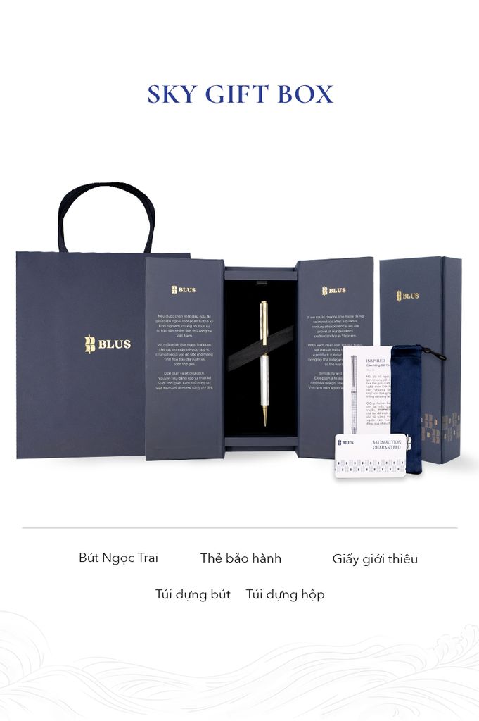 BLU-1997 - Bút Bi Ngọc Trai Vàng Bắc Úc - Mạ Vàng