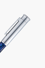 Gemprise - Lacquer Pen - Deep Ocean Blue - Fountain - White Gold Plated