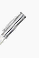 Gemprise - Fountain Pen - Checked - White Trochus - White Gold Plated
