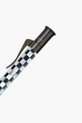 Visionary - Checked - White Pearl - Black Pearl - Ruthenium Plated