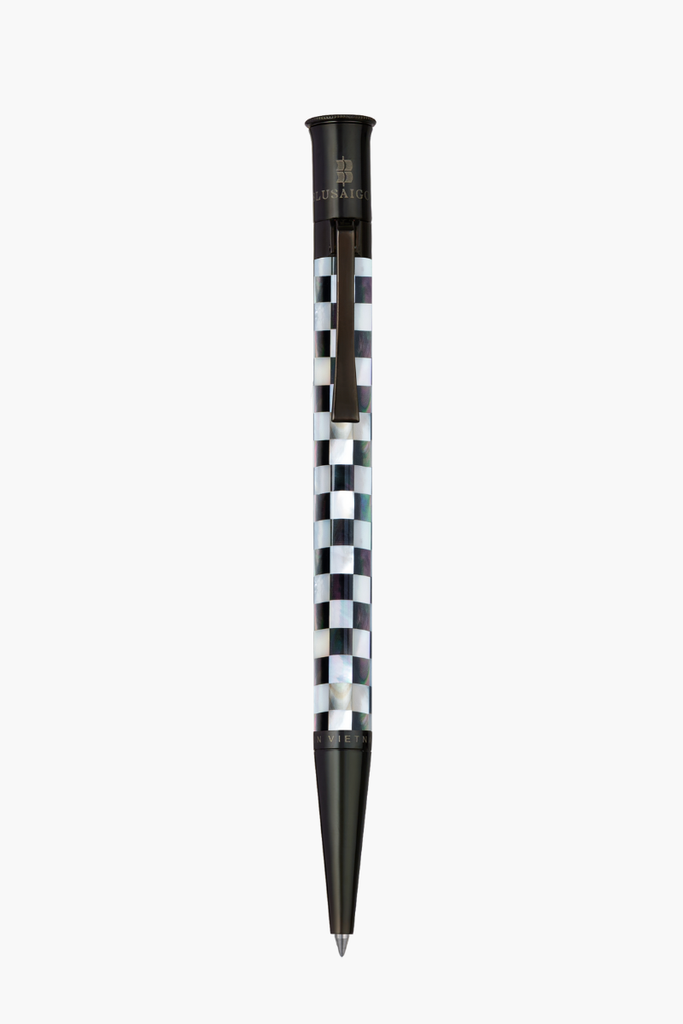 Visionary - Bút Ký Ngọc Trai Đen Tahiti & Ngọc Trai Trắng Bắc Úc - Caro - Mạ Ruthenium