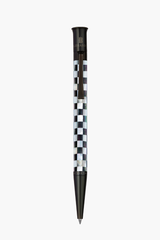 Visionary - Checked - White Pearl - Black Pearl - Ruthenium Plated