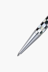 Visionary - Checked - White Pearl - Black Pearl - White Gold Plated