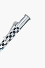 Visionary - Checked - White Pearl - Black Pearl - White Gold Plated