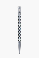 Visionary - Checked - White Pearl - Black Pearl - White Gold Plated