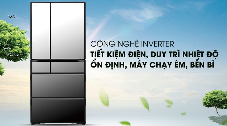 Tủ lạnh Hitachi Inverter 525 lít R-X670GV (X)