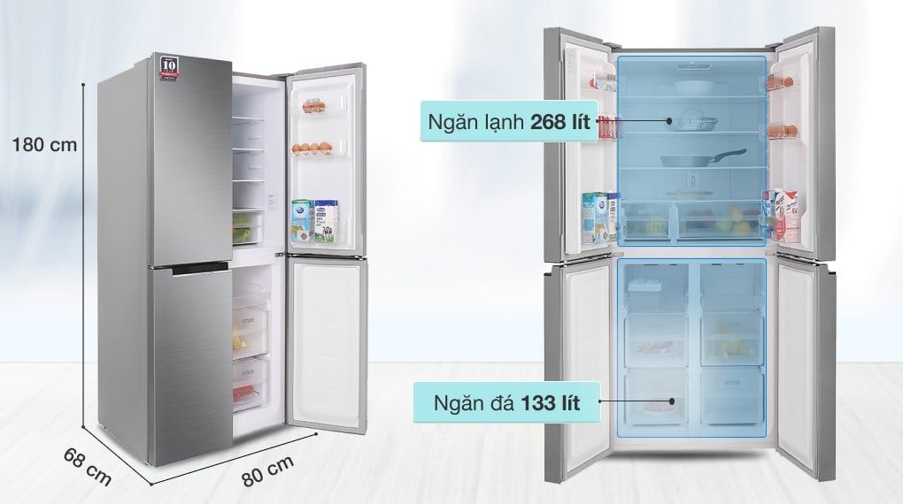 Tủ lạnh Sharp Inverter 401 lít SJ-FXP480V-SL