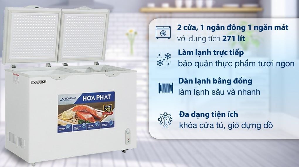 Tủ đông Hòa Phát 271 Lít HPF BD6271