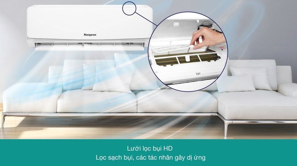 Điều hòa Kangaroo 12000 BTU 1 chiều KGAC12CN gas R-32