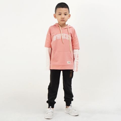 KCHO0010 - ÁO HOODIE TRẺ EM TAY 2 LỚP