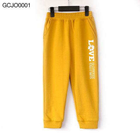 GCJO0001-S1-Y008 QUẦN JOGGER BÉ GÁI LOVE SAYME MÀU VÀNG SIZE NHỎ
