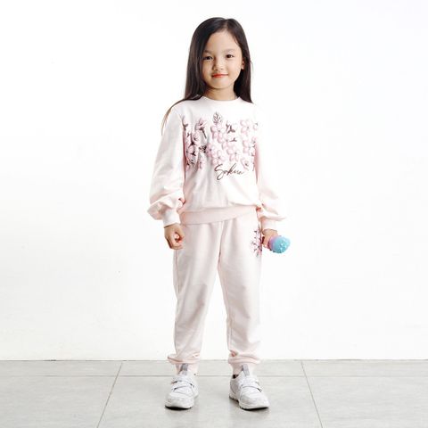 GCJO0001-S1-M002 QUẦN JOGGER BÉ GÁI HOA ANH ĐÀO MÀU HỒNG SIZE NHỎ