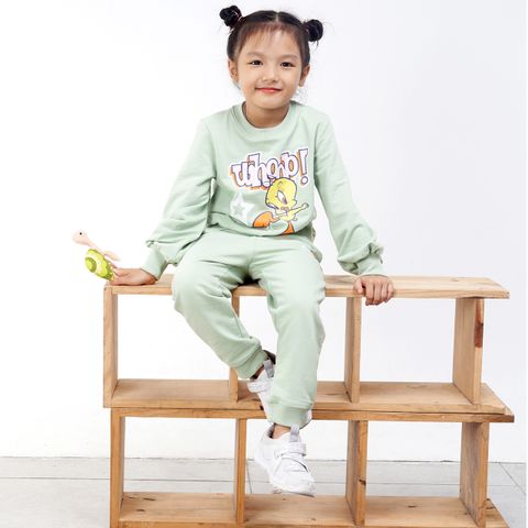 GCJO0001-S1-G011 QUẦN JOGGER BÉ GÁI HOẠT HÌNH MÀU XANH SIZE NHỎ