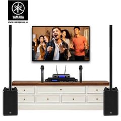 Dàn karaoke SP008743: Loa Yamaha Stagepas 1K MKII, Loa Yamaha DXL1K, Vang số JBL VX8 và Micro không dây JBL VM300