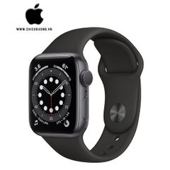 iWatch Series 6 (GPS) 40mm Viền Nhôm Xám - Dây Cao Su Đen, Apple VN