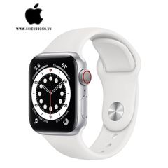 iWatch Series 6 (GPS + Cellular) 40mm Viền Nhôm Bạc - Dây Cao Su Trắng, Apple VN