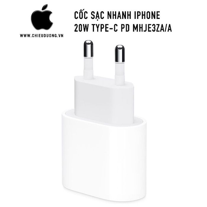Sạc nhanh Apple iPhone 20W Type-C PD MHJE3ZA/A