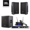 Dàn Karaoke SP006526: Loa JBL IRX112BT, Mixer JBL KX180A, Micro không dây JBL VM200, Loa Sub JBL IRX115s