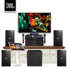 Dàn Karaoke SP009073: 2 cặp Loa JBL KP 4010G2, 2 Cục đẩy Wharfedale Pro XR 1500, Mixer JBL KX180A, Micro không dây JBL VM300, Loa Sub Wharfedale Pro DELTA AX15B, Đầu karaoke VIETK KTV PLUS 4K 4TB, Màn hình Karaoke VIETK cảm ứng điện dung 22 inch