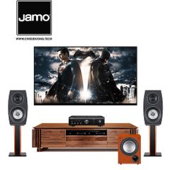 Dàn âm thanh : Ampli Denon PMA-600NE, Loa bookshelf Jamo Concert C93 II và Loa Subwoofer Jamo C910