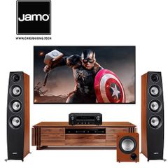 Dàn âm thanh : Ampli Denon DRA-800H, Loa front Jamo Concert C97 II và Loa Subwoofer Jamo C912