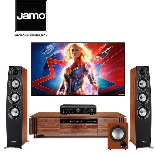 Dàn âm thanh : Ampli Denon PMA-800NE, Loa front Jamo Concert C97 II và Loa Subwoofer Jamo C910