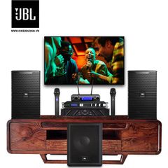 Bộ dàn Karaoke SP008791: 1 cặp Loa JBL KP 4010G2, Loa Sub JBL IRX115s, Mixer JBL KX180A, Cục đẩy công suất Wharfedale Pro XR 1500, Micro không dây JBL VM300