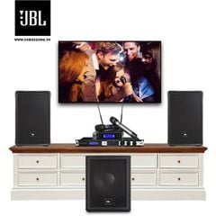 Dàn Karaoke SP006526: Loa JBL IRX112BT, Mixer JBL KX180A, Micro không dây JBL VM200, Loa Sub JBL IRX115s