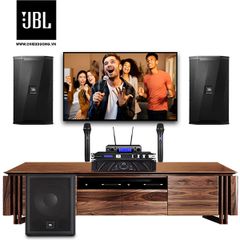 Bộ dàn Karaoke SP007800: Loa JBL KPS2 (1 cặp), Cục đẩy công suất Wharfedale Pro XR 2500, Mixer JBL KX180A, Micro không dây JBL VM300 và Loa Sub JBL IRX115s