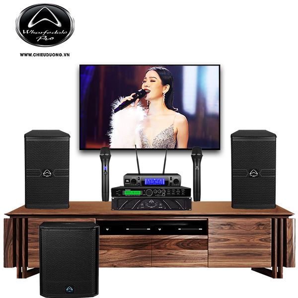 Dàn Karaoke SP008346 : 1 Cặp Loa Wharfedale Pro ANGLO E12, Cục đẩy Wharfedale Pro XR 2500, Mixer Paramax Pro-D30, Micro không dây JBL VM300, Loa Subwoofer Wharfedale Pro T-SUB-AX15B