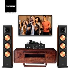 Bộ dàn Karaoke SP008765: Loa Paramax EURO 803 Limited, Ampli tích hợp micro không dây Paramax A700
