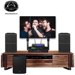 Dàn Karaoke SP008347: 1 Cặp Loa Wharfedale Pro WH-12 NEO, Cục đẩy Wharfedale Pro XR 2500, Mixer Paramax Pro-D30, Micro không dây JBL VM300, Loa Subwoofer Wharfedale Pro T-SUB-AX15B