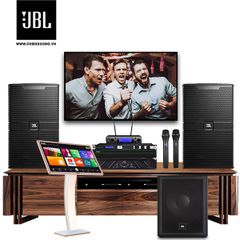 Dàn Karaoke SP008223: Loa JBL KP4015G2 (1 cặp), Cục đẩy Wharfedale Pro XR 3500, Mixer JBL KX180A, Micro JBL VM300, Loa Sub JBL IRX115s, Đầu karaoke VIETK KTV PRO 4TB, Màn hình Karaoke VIETK cảm ứng hồng ngoại 21 inch