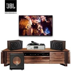 Bộ dàn Karaoke SP008636: Loa JBL MK 8, Ampli tích hợp micro không dây Paramax Z-A450 và Loa Paramax SUB-A30