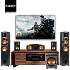 Bộ dàn xem phim 5.1 SP007300 : Loa font Klipsch Synergy Black Label F-300, Loa Center Klipsch Synergy Black Label C-200, Loa bookshelf Klipsch B-100, Loa Subwoofer Klipsch R-120SW và Ampli Denon AVR-X2700H Black