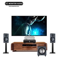 Dàn âm thanh SP006680: Cocktail Audio N15D Silver, Ampli Denon PMA-600NE, Loa bookshelf Monitor Audio Bronze 100 và Loa Subwoofer Monitor Audio Bronze W10