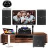 Bộ dàn Karaoke SP008180: Cặp loa Wharfedale Pro ANGLO X10, Cục đẩy Wharfedale Pro XR 1500, Mixer JBL KX180A, Micro không dây JBL VM300, Loa Sub Wharfedale Pro DELTA AX15B, Đầu karaoke VIETK KTV PLUS 4K 4TB, Màn hình Karaoke VIETK cảm ứng điện dung 22 inch