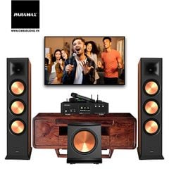 Dàn Karaoke SP009006: Loa Paramax EURO 803 Limited, Ampli tích hợp micro không dây Paramax Euro A700 và Loa Paramax SUB-D30