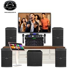 Dàn Karaoke SP009077: 2 cặp Loa Wharfedale Pro ANGLO X12, 2 Cục đẩy Wharfedale Pro XR 2500, Mixer JBL KX180A, Micro JBL VM300, Loa Sub Wharfedale Pro DELTA AX15B, Đầu karaoke VIETK KTV PLUS 4K 4TB, Màn hình Karaoke VIETK cảm ứng điện dung 22 inch