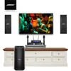 Dàn Karaoke SP009265: 1 Cặp Loa Bose 402 series V, 1 Loa Bose SUB2 Bass Module, Cục đẩy công suất Bose PowerSpace P2600A, Bộ xử lý tín hiệu âm thanh Bose Controlspace CSP-428, Mixer JBL KX180A, Micro không dây JBL VM300