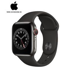 iWatch Series 6 (GPS + Cellular) 40mm Viền Thép Đen - Dây Cao Su Đen, Apple VN