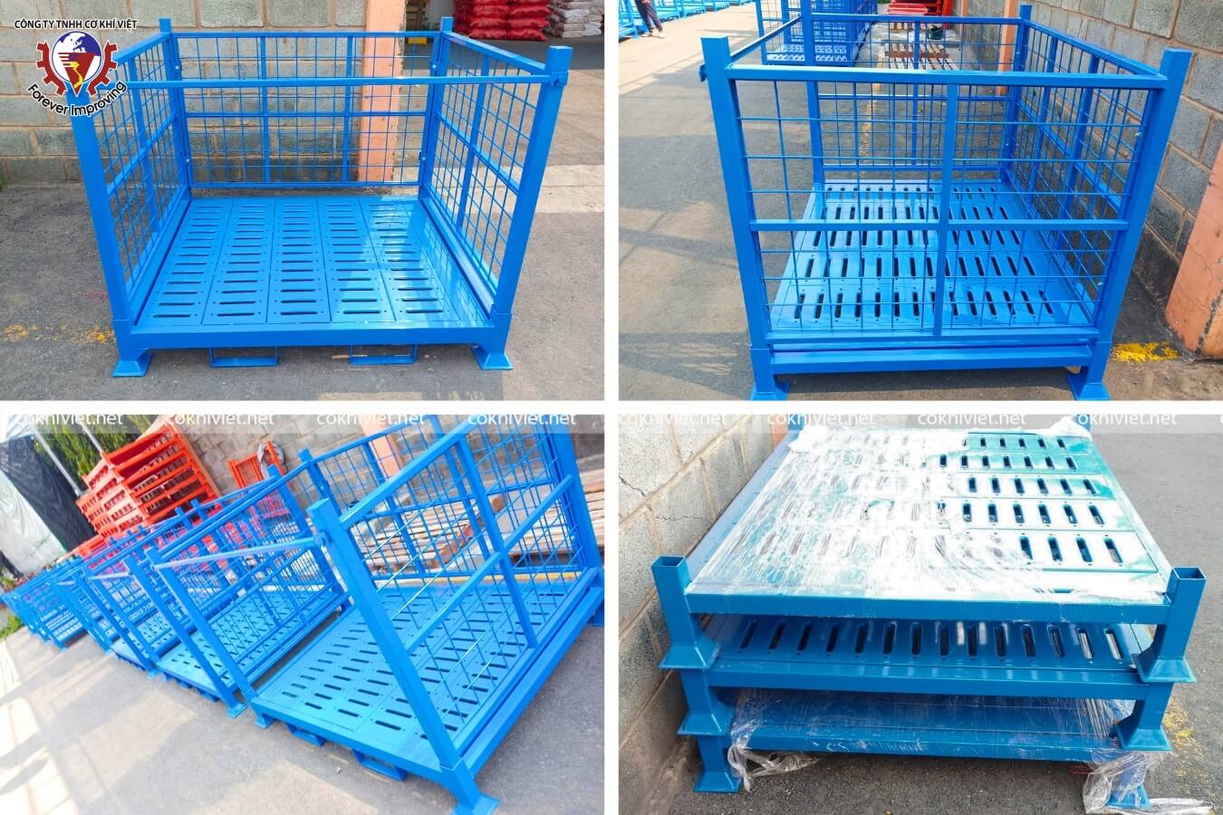 Pallet sắt lưới, pallet lưới thép